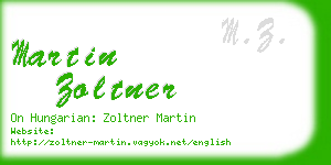 martin zoltner business card